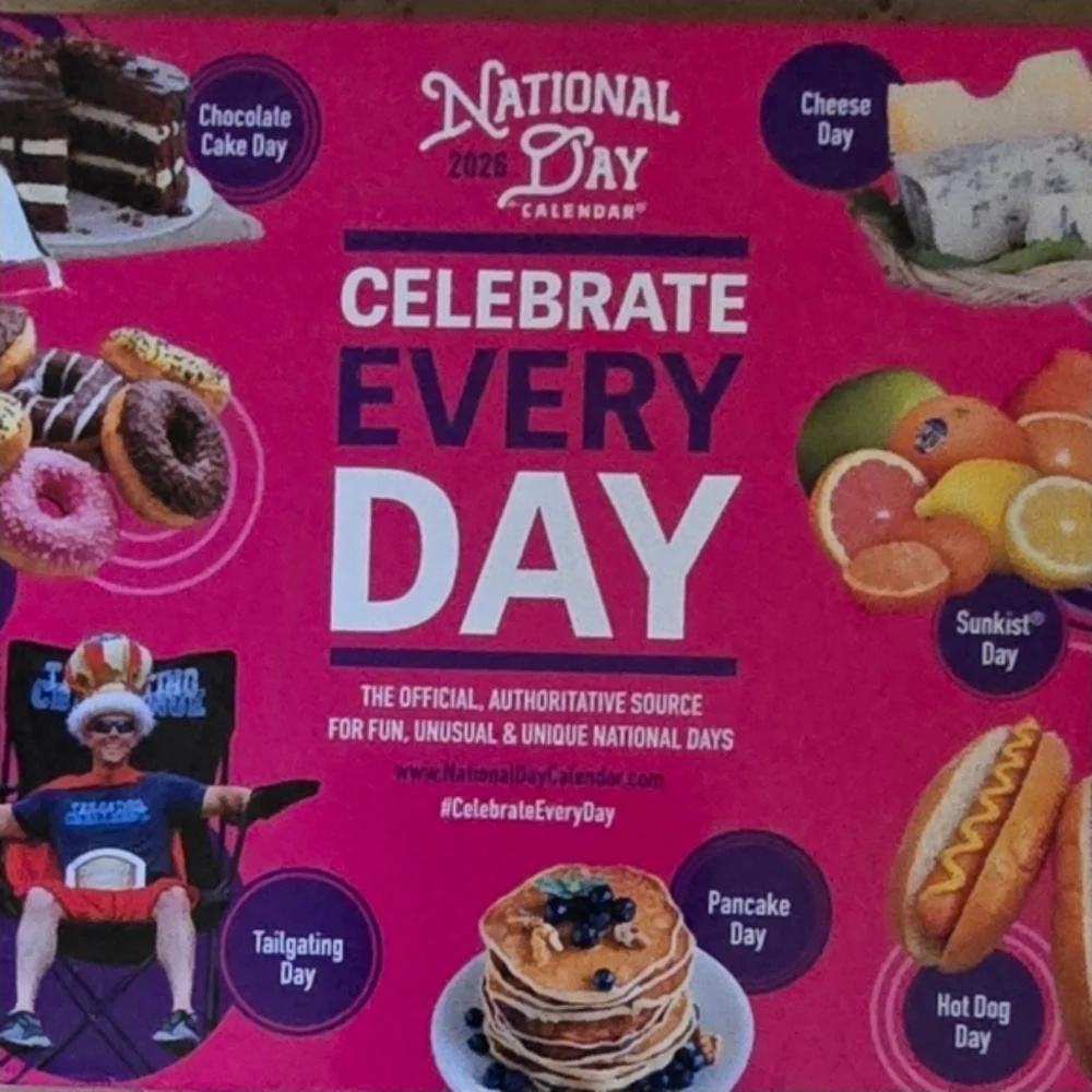 2026 National Day Desk Calendar - Every Day Fun Holiday Food Daily Tear-off